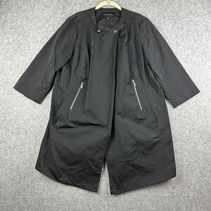 Lafayette 148 New York Dayle Jacket Womens 14W Black Zip 4-Pockets Snap Cape